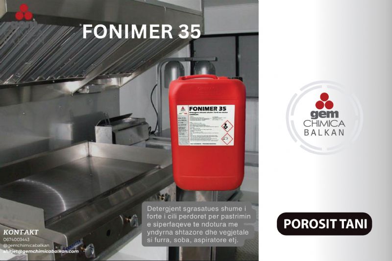 FONIMER 35 detergjent per heqjen e yndyrave per furra dhe soba, Pastrues...